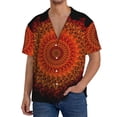 thumbnail image 1 of Sikiie Mandala Men's Cuban Shirt, Hawaiian Shirts, Business Casual Button Down Shirts, Short Sleeve Shirt-X-Large, 1 of 5