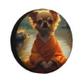 thumbnail image 1 of Sikiie Maple Leaf Meditating Chihuahua PVC Leather Spare Tire Wheel Cover Spare Tire Cover, for Car Truck SUV Camper Trailer Universal Fit(14-17in)-15 inch, 1 of 6