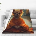 thumbnail image 1 of Sikiie Maple Leaf Meditating Chihuahua Ultra-Soft Micro flannel Blanket Luxury All Seasons Warm Blanket for Bedding Sofa and Travel (4 sizes)-50"x40", 1 of 7