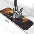 thumbnail image 1 of Sikiie Maple Leaf Meditating Squirrel Splash Guard for Sink Faucet-1 PC Super Absorbent Fast Drying Mat Sink Gadgets-Splash Guard for Kitchen, Sink Mat, 1 of 7