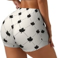 thumbnail image 1 of Sikiie Maple plaid Workout Shorts Women Scrunch Butt Gym Shorts Seamless High Waist Tummy Control Yoga Biker Athletic Shorts-Medium, 1 of 8