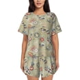 thumbnail image 1 of Sikiie Marine Sailing Badges Womens Pajama Sets Short Sleeve Top With Pants Sleepwear 2 Piece Lounge Set4X-Large, 1 of 6