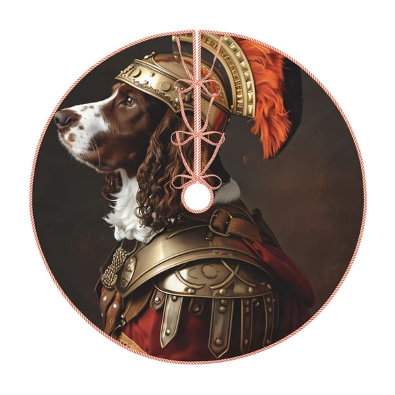 Sikiie Medieval Knight Dog Christmas Tree Skirt, Christmas Tree Decorations, Christmas Decor, Tree Mat Decoration(30-48IN)-30"