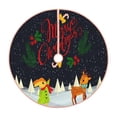 thumbnail image 1 of Sikiie Merry Christmas Elk Nativity Christmas Tree Skirt, Jesus Christian Winter Holiday Tree Mat Decoration(30-48IN)30", 1 of 6