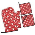 thumbnail image 1 of Sikiie Merry Christmas Santa Claus A Oven Mitts and Pot Holders, Silicone Oven Gloves, Heat Resistant Oven Mitts 4Pcs Set, 1 of 6