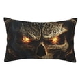 thumbnail image 1 of Sikiie Metal Evil Skull Pillow Covers, Throw Pillow Case Cushion Covers,Cushion for Bedroom,Couch,Home-16"x24", 1 of 6