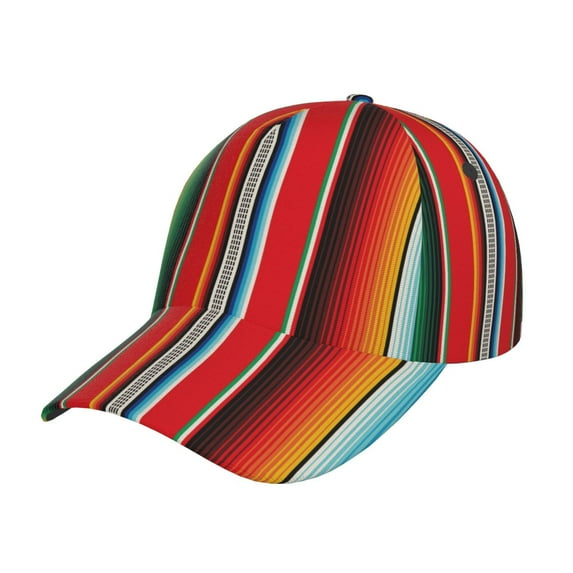 Sikiie Mexican Serape Blanket Stripes Unisex Vintage Washed Unstructured Baseball Cap Soft Cap Adjustable Unisex Baseball Hat Dad Hat