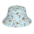 Sikiie Milk Bottles And Cow Head Reflective DoubleSided Bucket Hat
