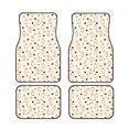 thumbnail image 1 of Sikiie Milk Tea Car Foot Mat Set of 4 Pieces Basics Universal Fit Rubber Carpet Floor Mats For Car SUV Van & Truck, 26.8"L x 17.3"W (Front), 13"L x 17.3"W(Rear), 1 of 6