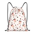thumbnail image 1 of Sikiie Milk Tea Drawstring Backpack Drawstring Bags, Draw String Back Bag for Sports, Gym, Travel, Swimming, Beach-Small, 1 of 6