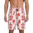 thumbnail image 1 of Sikiie Milk Tea Mens Pajama Shorts, Lightweight Lounge Pant with Pockets Soft Sleep Pj Shorts for Men3X-Large, 1 of 6