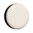 thumbnail image 1 of Sikiie Minimalist Crosshatch Dots PVC Leather Spare Tire Wheel Cover Spare Tire Cover, for Car Truck SUV Camper Trailer Universal Fit(14-17in)-15 inch, 1 of 6