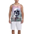 thumbnail image 1 of Sikiie Mist Sunflower Skull Basketball Jersey Reversible Men's Mesh Athletic Sports Shirts Training Practice S-4XL3X-Large, 1 of 6