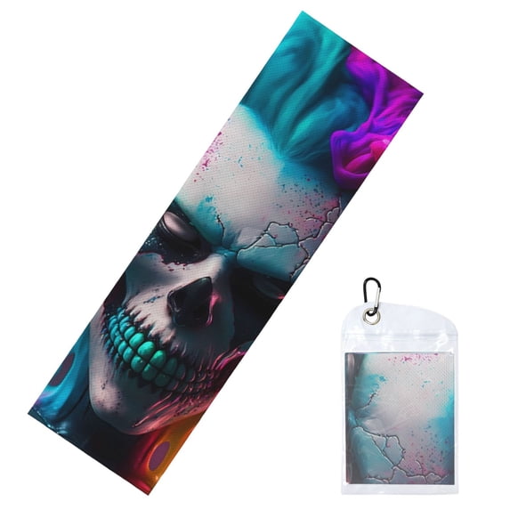 Sikiie Modern Abstract Colorful Skull A Cooling Towel Sport Ice Towel Quick Dry Cold Blanket Sweat Absorption Microfiber Instant Chilly Towel for Exercise