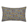thumbnail image 1 of Sikiie Modern Excavator Print Plush Pillow Cover, Wrinkle-proof and Stain-resistant Pillow Protector without Pillow Core, Home Decoration-16"x24", 1 of 1