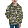 thumbnail image 1 of Sikiie Modern Yellow Excavator Zip Up Hoodie Teenage, hoodies for Teenage, Zipper Sweatshirt Jacket for Daily, Traveling-Medium, 1 of 6