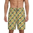 thumbnail image 1 of Sikiie Monstera Leaves Mens Pajama Shorts, Lightweight Lounge Pant with Pockets Soft Sleep Pj Shorts for MenX-Large, 1 of 6