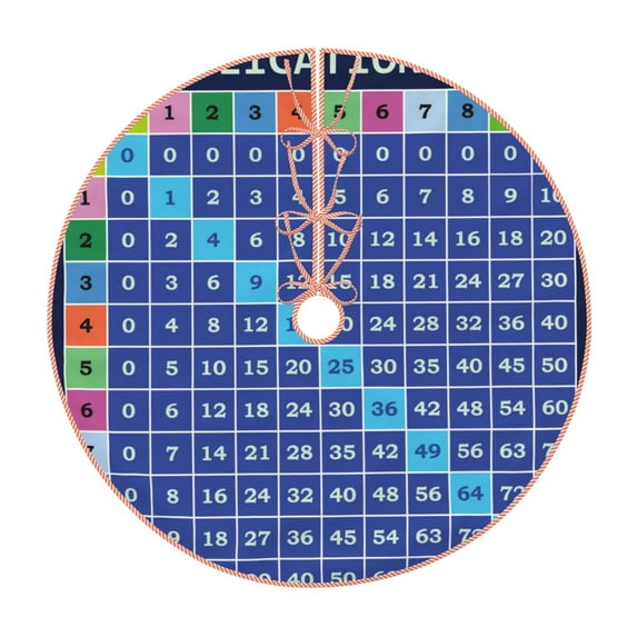 Sikiie Multiplication Table Christmas Tree Skirt, Christmas Tree Decorations, Christmas Decor, Tree Mat Decoration(30-48IN)-30"
