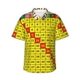 thumbnail image 1 of Sikiie Multiplication Table2 Print Men's Hawaiian Shirt, Summer Beach Button Pocket Short Sleeve T-Shirt,X-Large, 1 of 7