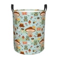 thumbnail image 1 of Sikiie Mushroom House Insect Frog Print Round Dirty Clothes Basket, Waterproof Standing Foldable Storage Basket, for Laundry Room, Bedroom, Bathroom Storage-Small, 1 of 6