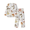 thumbnail image 1 of Sikiie Mushrooms And Butterflies Mens Pajama Set, Soft Warm Long Sleeve Sleepwear, Cozy Button-Down Pjs for Men-XX-Large, 1 of 7