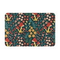 thumbnail image 1 of Sikiie Mushrooms And Flowers Print Flannel Anti-slip Floor Mat 16x24in, Thickened Dustproof Entrance Door Mat Floor Mat for Kitchen, Bathroom, Laundry Room, 1 of 7