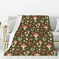 thumbnail image 1 of Sikiie Mushrooms and Autumn Cozy Flannel Fleece Throw Blanket: Lightweight & Thick for All Seasons - Perfect for Women, Men, & Kids"60"x50", 1 of 6