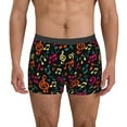 thumbnail image 1 of Sikiie Music Notes Print Men's Boxer Briefs, Elastic Waistband Boxer Briefs Leggings-X-Large, 1 of 5