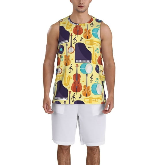 Sikiie Musical Instruments Basketball Jersey Reversible Men's Mesh Athletic Sports Shirts Training Practice S-4XL4X-Large