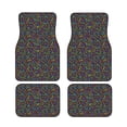 thumbnail image 1 of Sikiie Musical Notes Car Foot Mat Set of 4 Pieces Basics Universal Fit Rubber Carpet Floor Mats For Car SUV Van & Truck, 26.8"L x 17.3"W (Front), 13"L x 17.3"W(Rear), 1 of 6