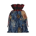 thumbnail image 1 of Sikiie Mystical Underwater Coral Scene Christmas Gift Bags Drawstring Gift Bags Sacks Drawstring Bag Holiday Linen Xmas Wrapping Bags for Presents Party Gift-Black, 1 of 8