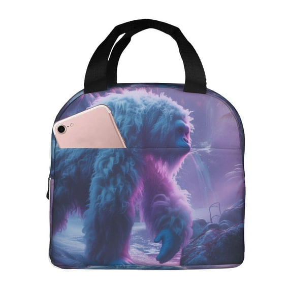 Sikiie Mystical White gorilla Jungle Lunch Bag for Women & Men Adult Insulated Lunch Box, Food Lunch Containers Lunch Tote Bags for Work, Travel, Outdoor