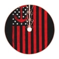 thumbnail image 1 of Sikiie Nautical American Flag Nativity Christmas Tree Skirt, Jesus Christian Winter Holiday Tree Mat Decoration(30-48IN)36", 1 of 6