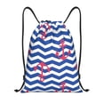 thumbnail image 1 of Sikiie Nautical Anchors Drawstring Backpack Drawstring Bags, Draw String Back Bag for Sports, Gym, Travel, Swimming, Beach-Small, 1 of 6