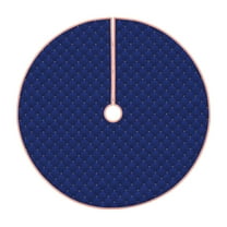 Sikiie Navy Blue Nativity Christmas Tree Skirt, Jesus Christian Winter Holiday Tree Mat Decoration(30-48IN)