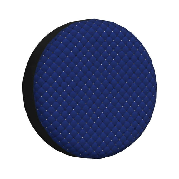 Sikiie Navy Blue PVC Leather Spare Tire Wheel Cover Spare Tire Cover, for Car Truck SUV Camper Trailer Universal Fit(14-17in)-16 inch