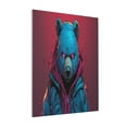 thumbnail image 1 of Sikiie Neon Cyberpunk Blue Bear Print Canvas Decorative Hanging Painting, Anti-shrinkage Hanging Frame, Suitable for Home, Office Wall Decorations, 1 of 6