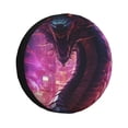 thumbnail image 1 of Sikiie Neon Futuristic Dragon PVC Leather Spare Tire Wheel Cover Spare Tire Cover, for Car Truck SUV Camper Trailer Universal Fit(14-17in)-16 inch, 1 of 6