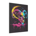 thumbnail image 1 of Sikiie Neon Gothic Skull Moon Print Canvas Decorative Hanging Painting, Anti-shrinkage Hanging Frame, Suitable for Home, Office Wall Decorations, 1 of 6