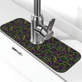 thumbnail image 1 of Sikiie Neon Mardi Gras Splash Guard for Sink Faucet-1 PC Super Absorbent Fast Drying Mat Sink Gadgets-Splash Guard for Kitchen, Sink Mat, 1 of 7