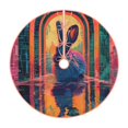 thumbnail image 1 of Sikiie Neon Rabbit In Archway Christmas Tree Skirt, Christmas Tree Decorations, Christmas Decor, Tree Mat Decoration(30-48IN)-48", 1 of 6