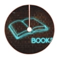 thumbnail image 1 of Sikiie Neon Sign For Books Christmas Tree Skirt, Christmas Tree Decorations, Christmas Decor, Tree Mat Decoration(30-48IN)-48", 1 of 6