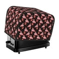 Sikiie New Year Flamingo Toaster Covers 2 Slice Dustproof Toaster Cover