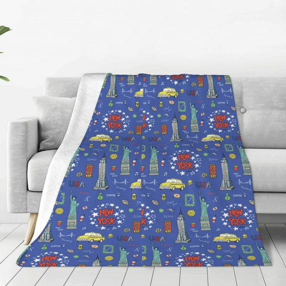 Sikiie New-York City Ultra-Soft Micro flannel Blanket Luxury All Seasons Warm Blanket for Bedding Sofa and Travel (4 sizes)-40"x30"