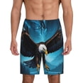 thumbnail image 1 of Sikiie Night Sky Forest Bald Eagle Mens Pajama Shorts, Lightweight Lounge Pant with Pockets Soft Sleep Pj Shorts for MenXX-Large, 1 of 6