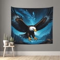 thumbnail image 1 of Sikiie Night Sky Forest Bald Eagle tapestry wall hanging home decor for bedrooms, living rooms, dorms 60x51in, 1 of 6