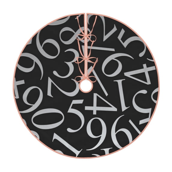 Sikiie Numbers Nativity Christmas Tree Skirt, Jesus Christian Winter Holiday Tree Mat Decoration(30-48IN)36"
