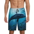 thumbnail image 1 of Sikiie Ocean Dolphin Fish School Mens Pajama Shorts, Lightweight Lounge Pant with Pockets Soft Sleep Pj Shorts for Men4X-Large, 1 of 6