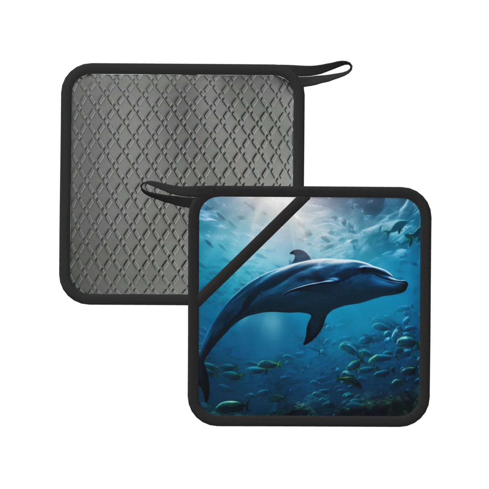 Sikiie Ocean Dolphin Fish School Pot Holders Kitchen Insulation Mats