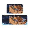 thumbnail image 1 of Sikiie Ocean Scene with Noah's Ark Kitchen Mat 2 PCS Cushioned Kitchen Rug, Waterproof Non-Slip Kitchen Mats for Kitchen, Floor Home, Sink, Laundry, 1 of 6